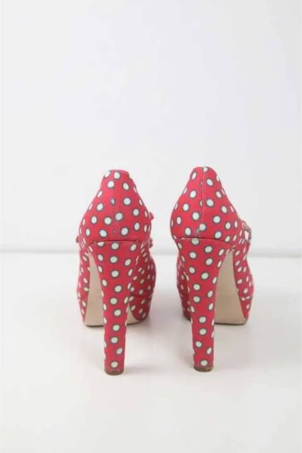 Miu Pre-owned Fabric heels Red Dames