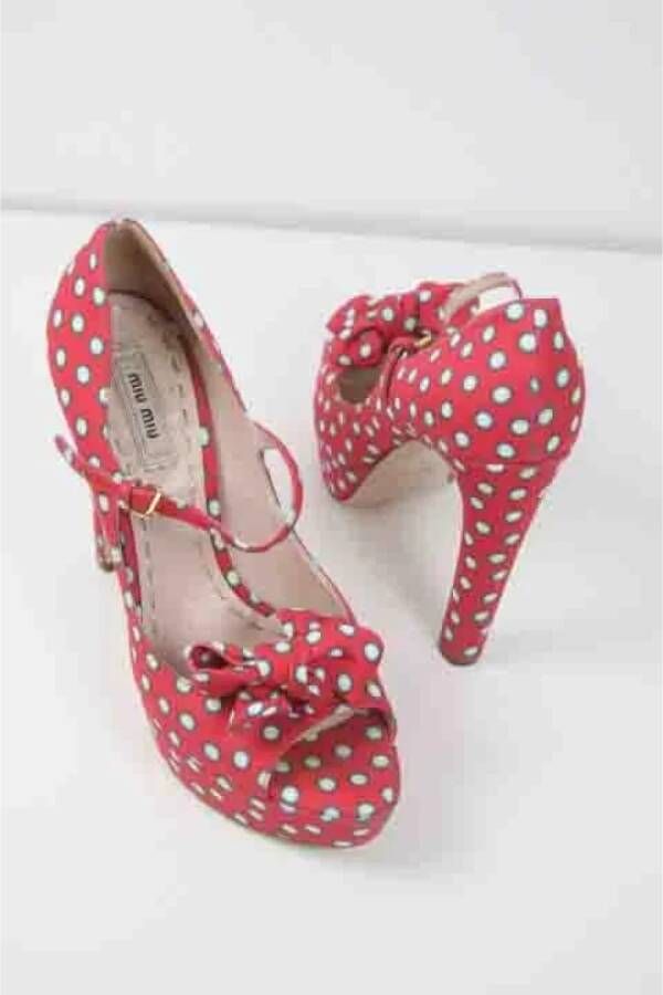 Miu Pre-owned Fabric heels Red Dames