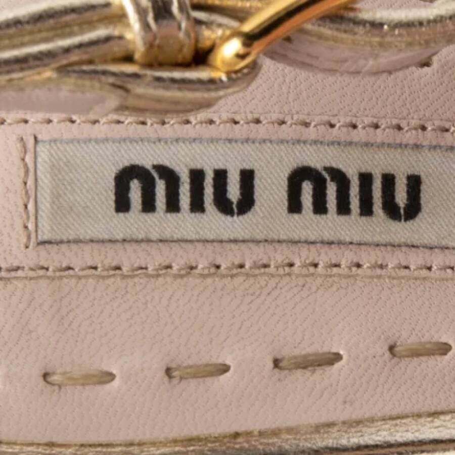Miu Pre-owned Fabric heels Yellow Dames