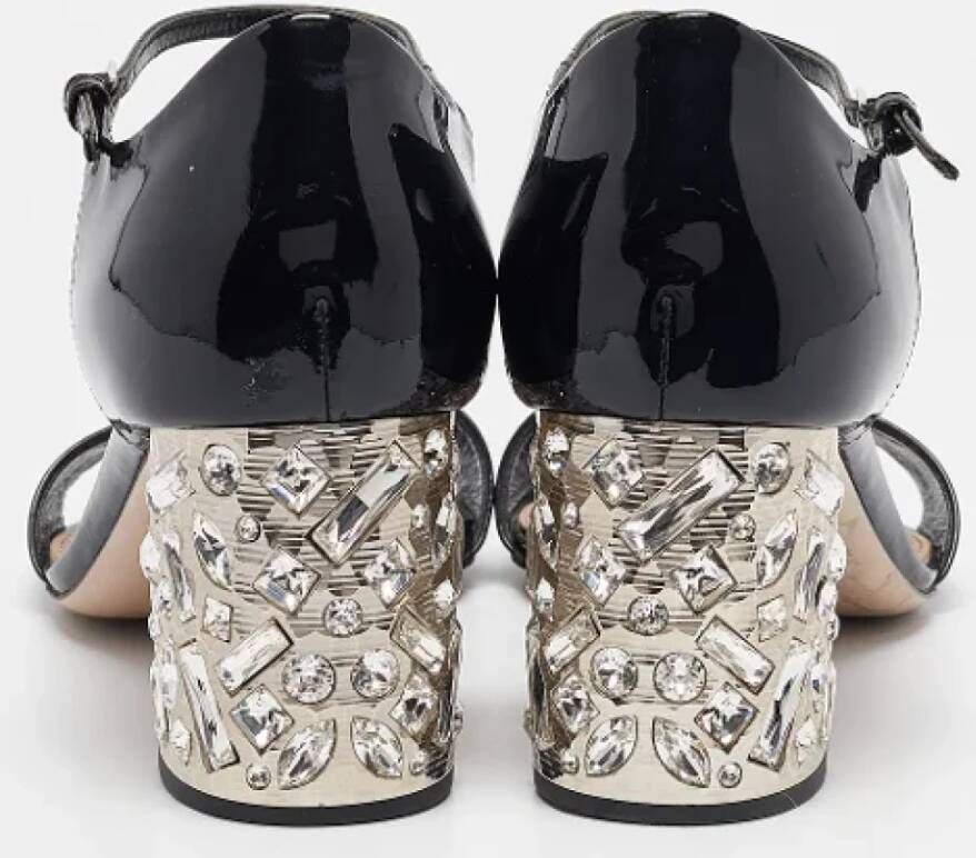 Miu Pre-owned Fabric sandals Black Dames