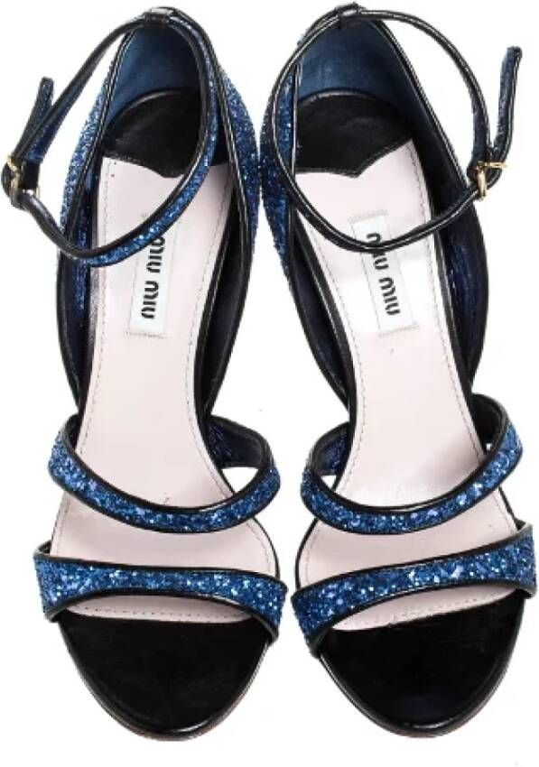 Miu Pre-owned Fabric sandals Blue Dames