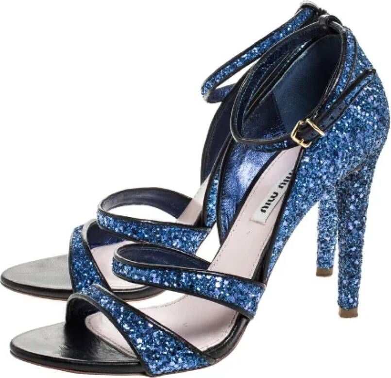 Miu Pre-owned Fabric sandals Blue Dames