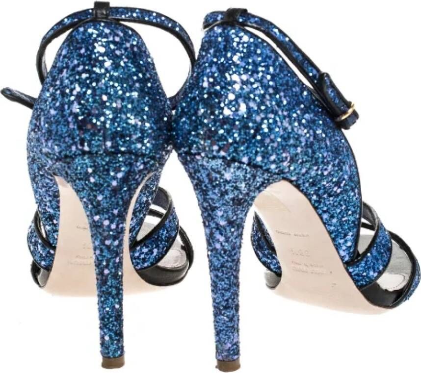 Miu Pre-owned Fabric sandals Blue Dames