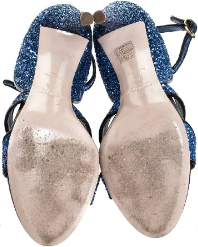 Miu Pre-owned Fabric sandals Blue Dames