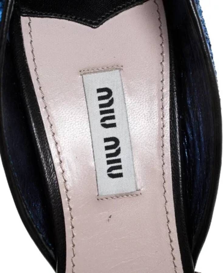 Miu Pre-owned Fabric sandals Blue Dames