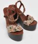 Miu Pre-owned Fabric sandals Brown Dames - Thumbnail 5