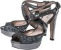 Miu Pre-owned Fabric sandals Gray Dames - Thumbnail 3