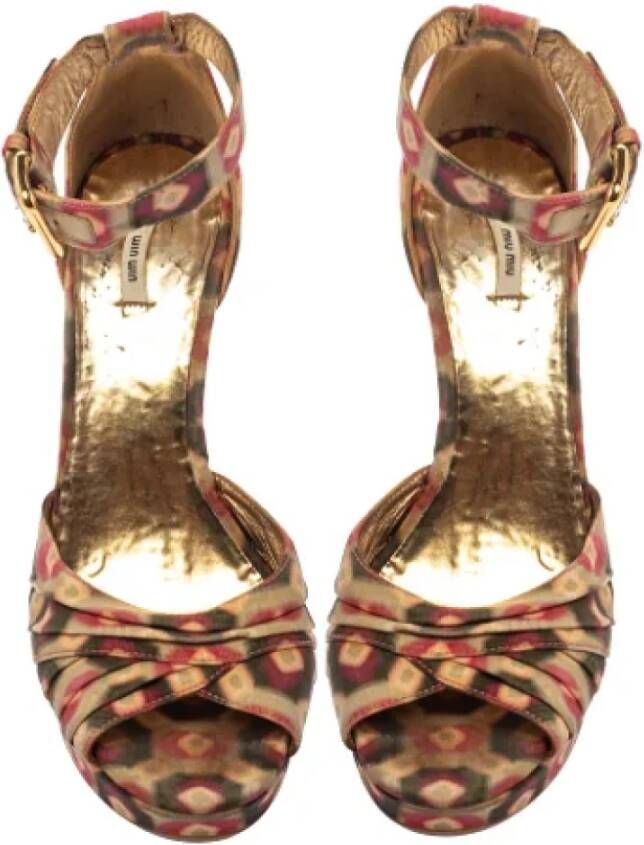 Miu Pre-owned Fabric sandals Multicolor Dames