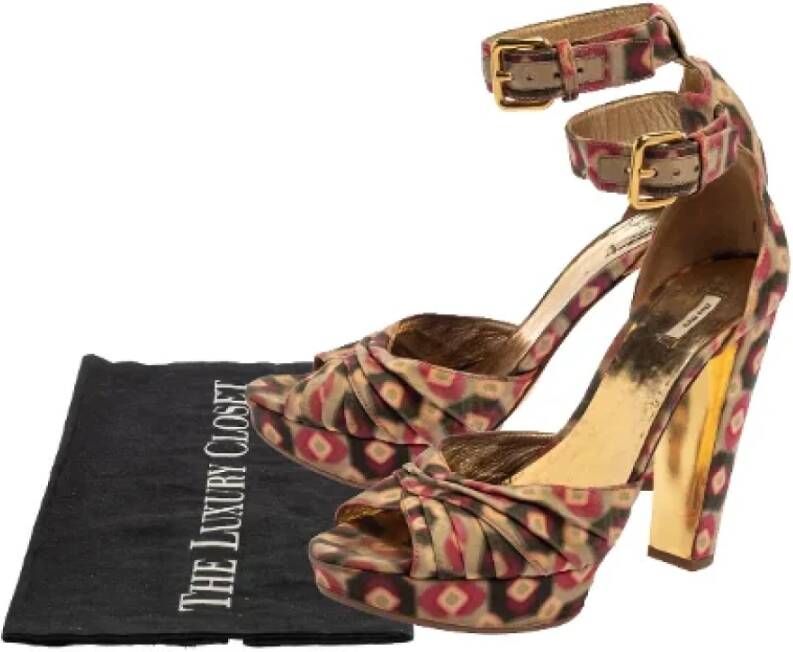 Miu Pre-owned Fabric sandals Multicolor Dames