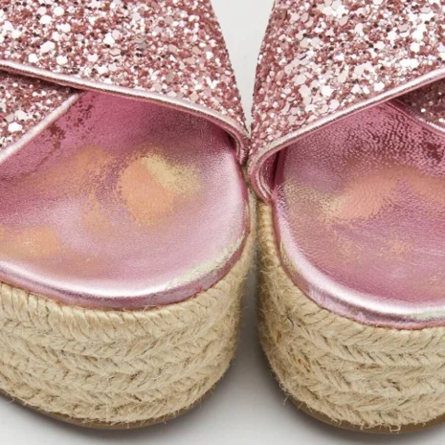Miu Pre-owned Fabric sandals Pink Dames