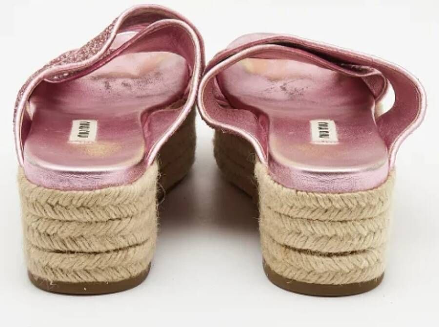 Miu Pre-owned Fabric sandals Pink Dames