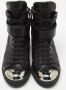 Miu Pre-owned Leather boots Black Dames - Thumbnail 3