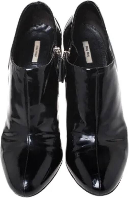 Miu Pre-owned Leather boots Black Dames