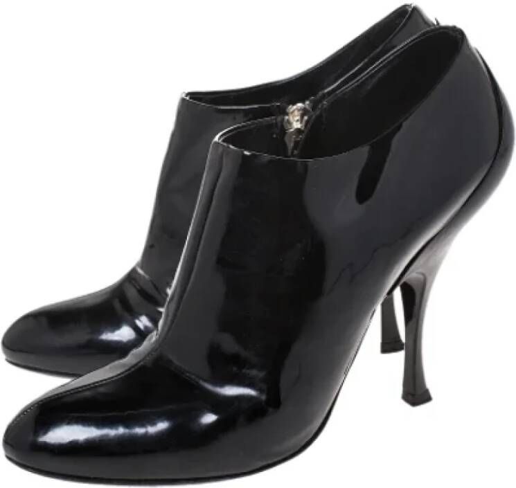 Miu Pre-owned Leather boots Black Dames