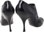 Miu Pre-owned Leather boots Black Dames - Thumbnail 4