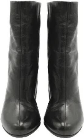 Miu Pre-owned Leather boots Black Dames