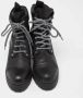 Miu Pre-owned Leather boots Black Dames - Thumbnail 3