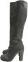 Miu Pre-owned Leather boots Gray Dames - Thumbnail 2