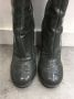 Miu Pre-owned Leather boots Gray Dames - Thumbnail 4