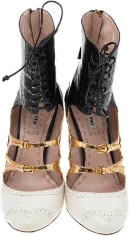 Miu Pre-owned Leather boots Multicolor Dames