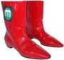 Miu Pre-owned Leather boots Red Dames - Thumbnail 2