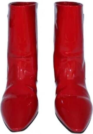 Miu Pre-owned Leather boots Red Dames