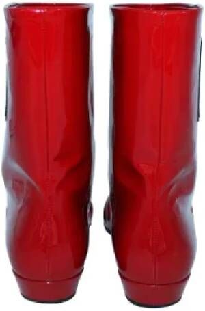 Miu Pre-owned Leather boots Red Dames
