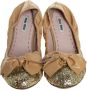 Miu Pre-owned Leather flats Beige Dames - Thumbnail 2