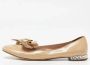 Miu Pre-owned Leather flats Beige Dames - Thumbnail 2