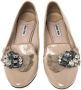 Miu Pre-owned Leather flats Beige Dames - Thumbnail 2