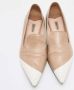 Miu Pre-owned Leather flats Beige Dames - Thumbnail 3