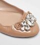 Miu Pre-owned Leather flats Beige Dames - Thumbnail 6