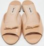Miu Pre-owned Leather flats Beige Dames - Thumbnail 3