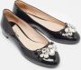 Miu Pre-owned Leather flats Black Dames - Thumbnail 4