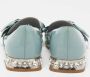 Miu Pre-owned Leather flats Blue Dames - Thumbnail 5