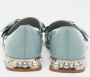 Miu Pre-owned Leather flats Blue Dames - Thumbnail 5