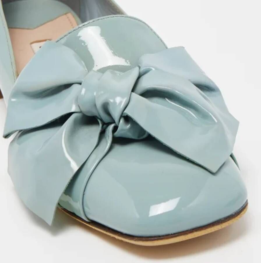 Miu Pre-owned Leather flats Blue Dames