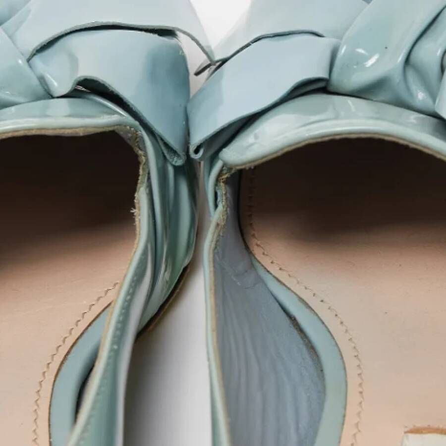 Miu Pre-owned Leather flats Blue Dames