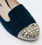Miu Pre-owned Leather flats Blue Dames - Thumbnail 7
