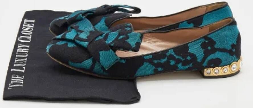 Miu Pre-owned Leather flats Blue Dames