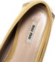 Miu Pre-owned Leather flats Yellow Dames - Thumbnail 6