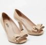 Miu Pre-owned Leather heels Beige Dames - Thumbnail 4