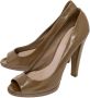 Miu Pre-owned Leather heels Beige Dames - Thumbnail 3