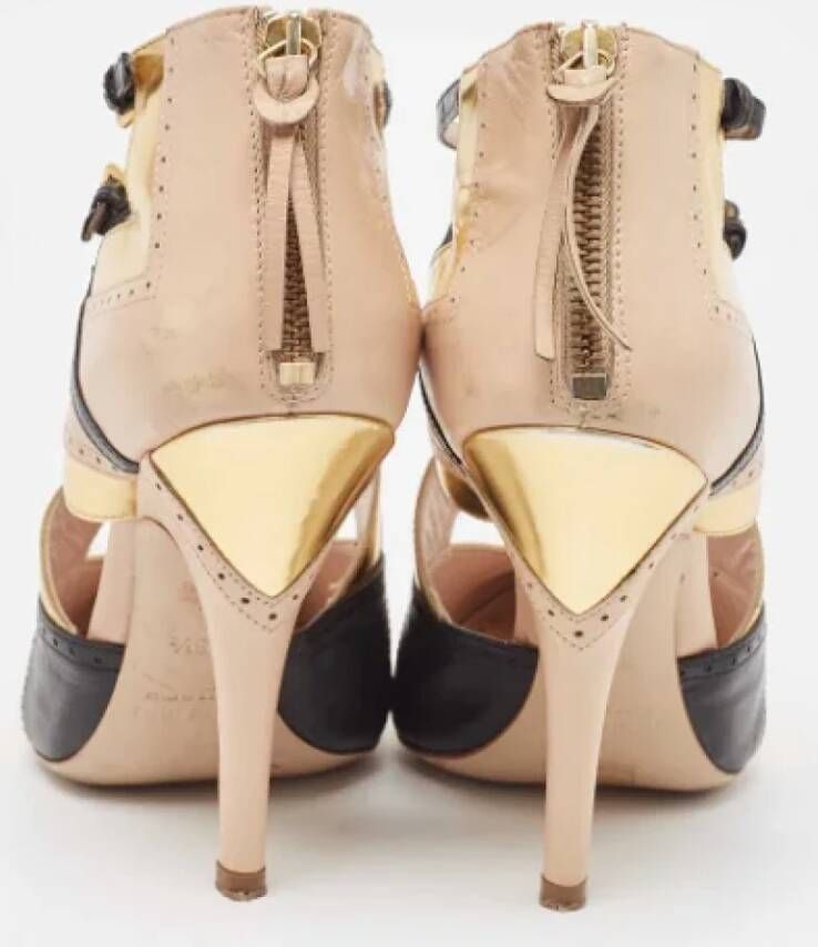 Miu Pre-owned Leather heels Beige Dames