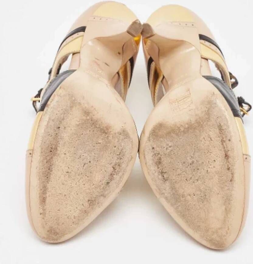 Miu Pre-owned Leather heels Beige Dames