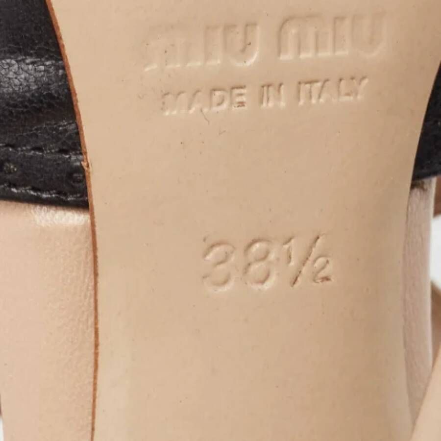 Miu Pre-owned Leather heels Beige Dames