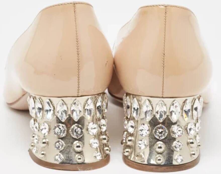 Miu Pre-owned Leather heels Beige Dames