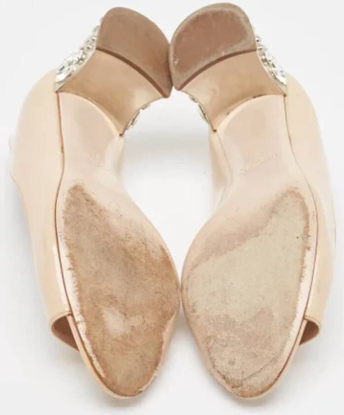 Miu Pre-owned Leather heels Beige Dames