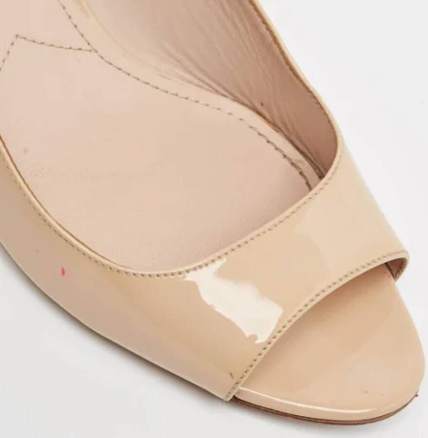 Miu Pre-owned Leather heels Beige Dames