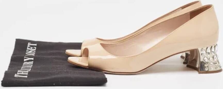 Miu Pre-owned Leather heels Beige Dames